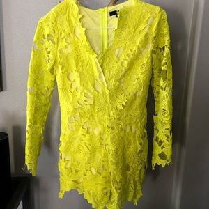 Neon green romper